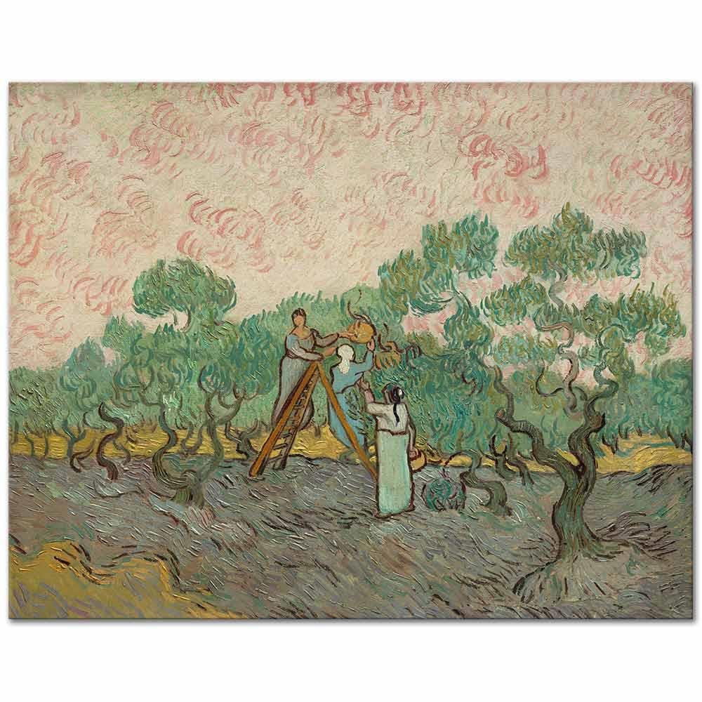 Vincent van Gogh Zeytin Toplayan Kadınlar Kanvas Tablo