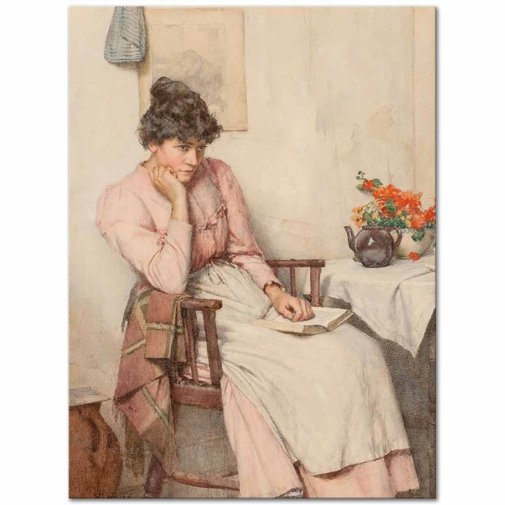 Walter Langley Düşünceli Mola Kanvas Tablo
