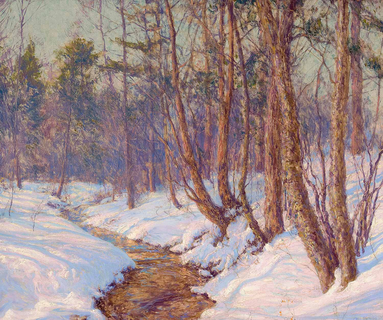 Walter Launt Palmer Upland Stream, Mohawk Valley Art Print