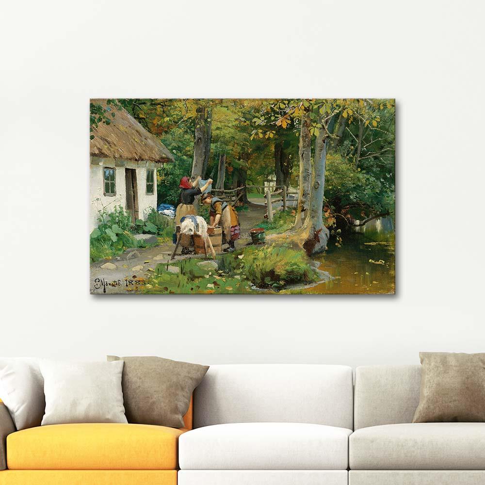 Washing Day by Peder Mørk Mønsted as Art Print