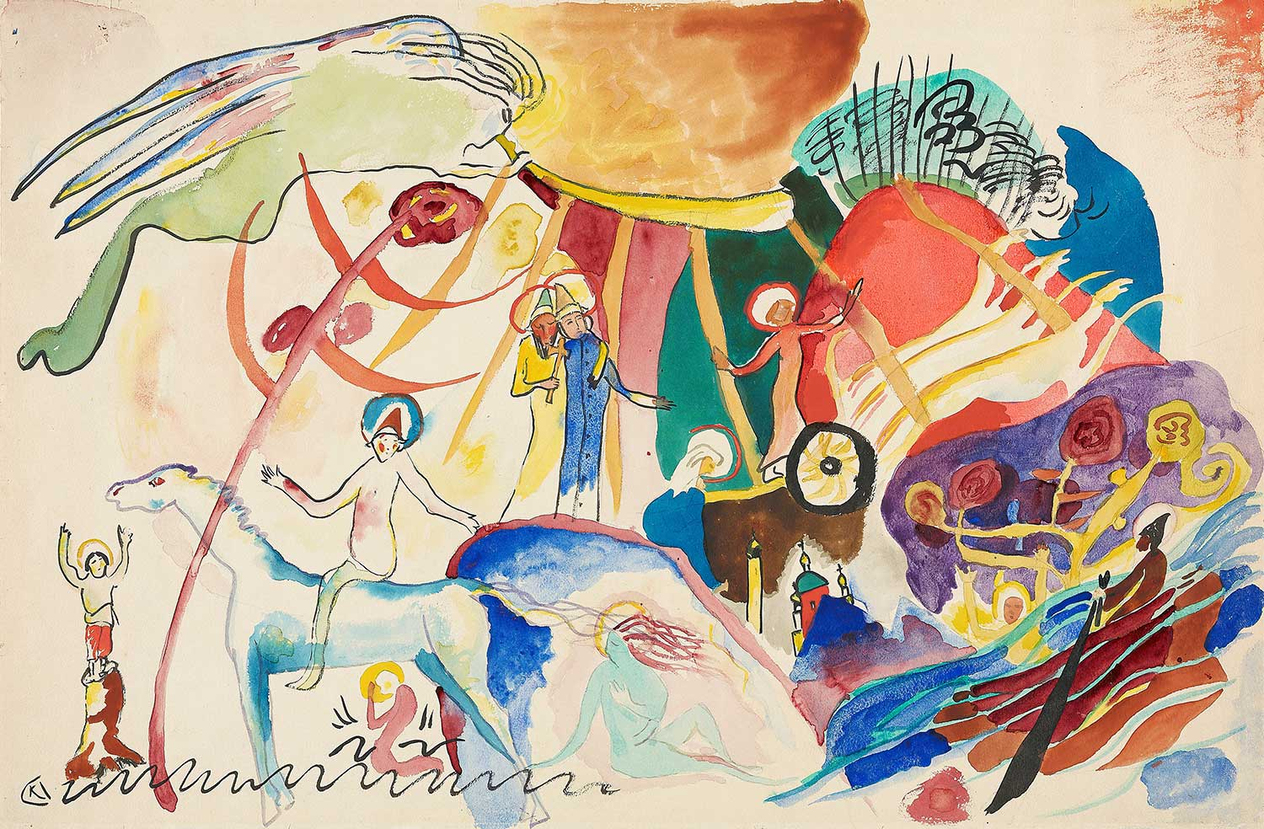 Wassily Kandinsky Draft For All Saints II Art Print