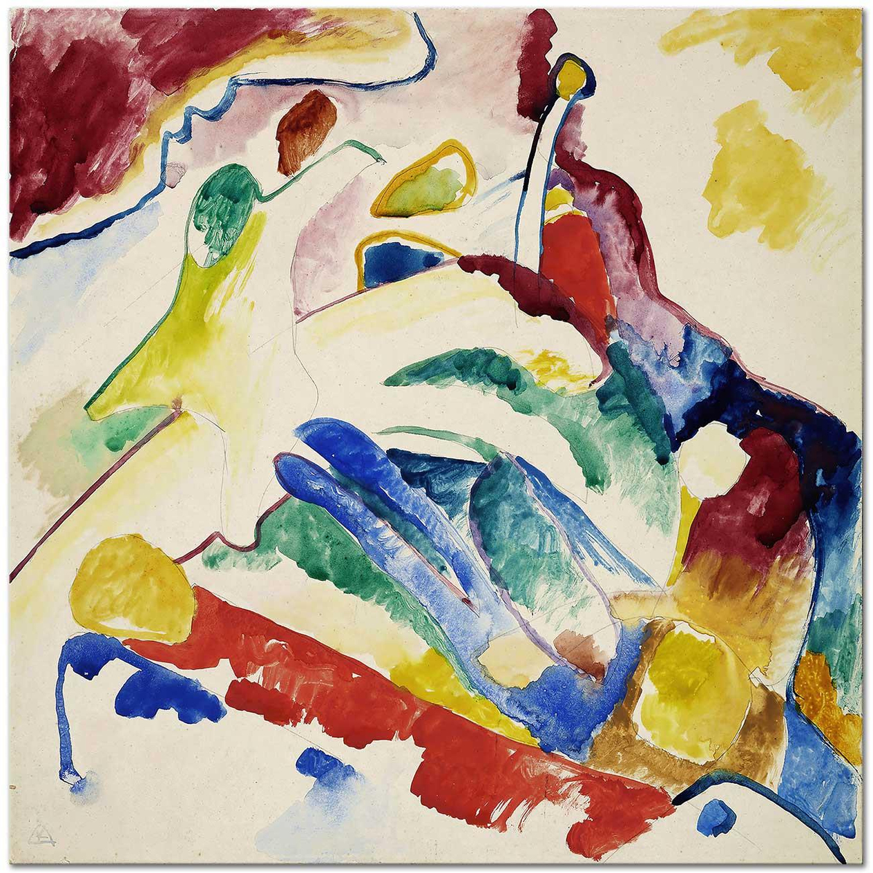 Wassily Kandinsky Kompozisyon II İçin Taslak Kanvas Tablo