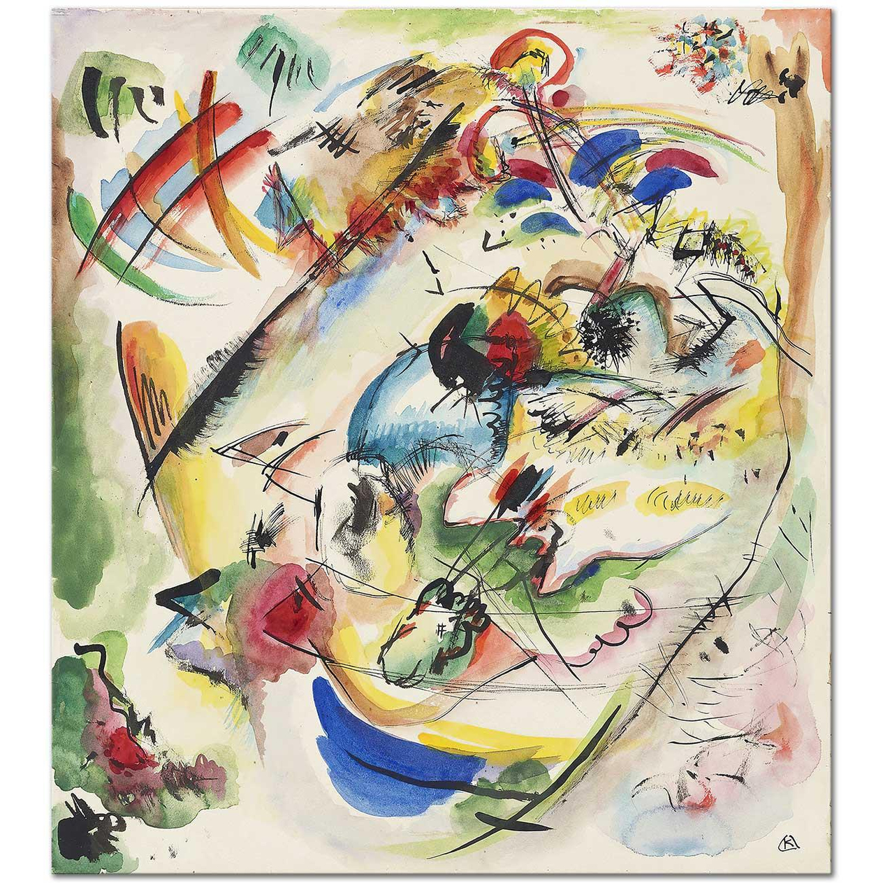 Draft For Dreamy Improvisation by Wassily Kandinsky