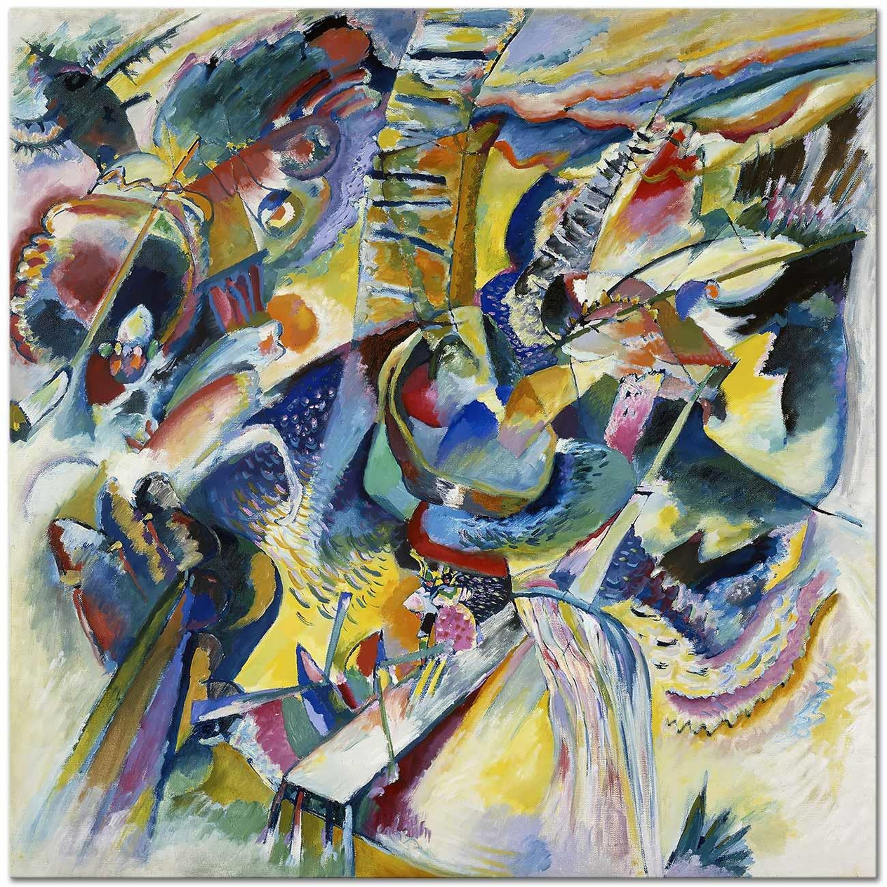 Wassily Kandinsky Islak Doğaçlama Kanvas Tablo