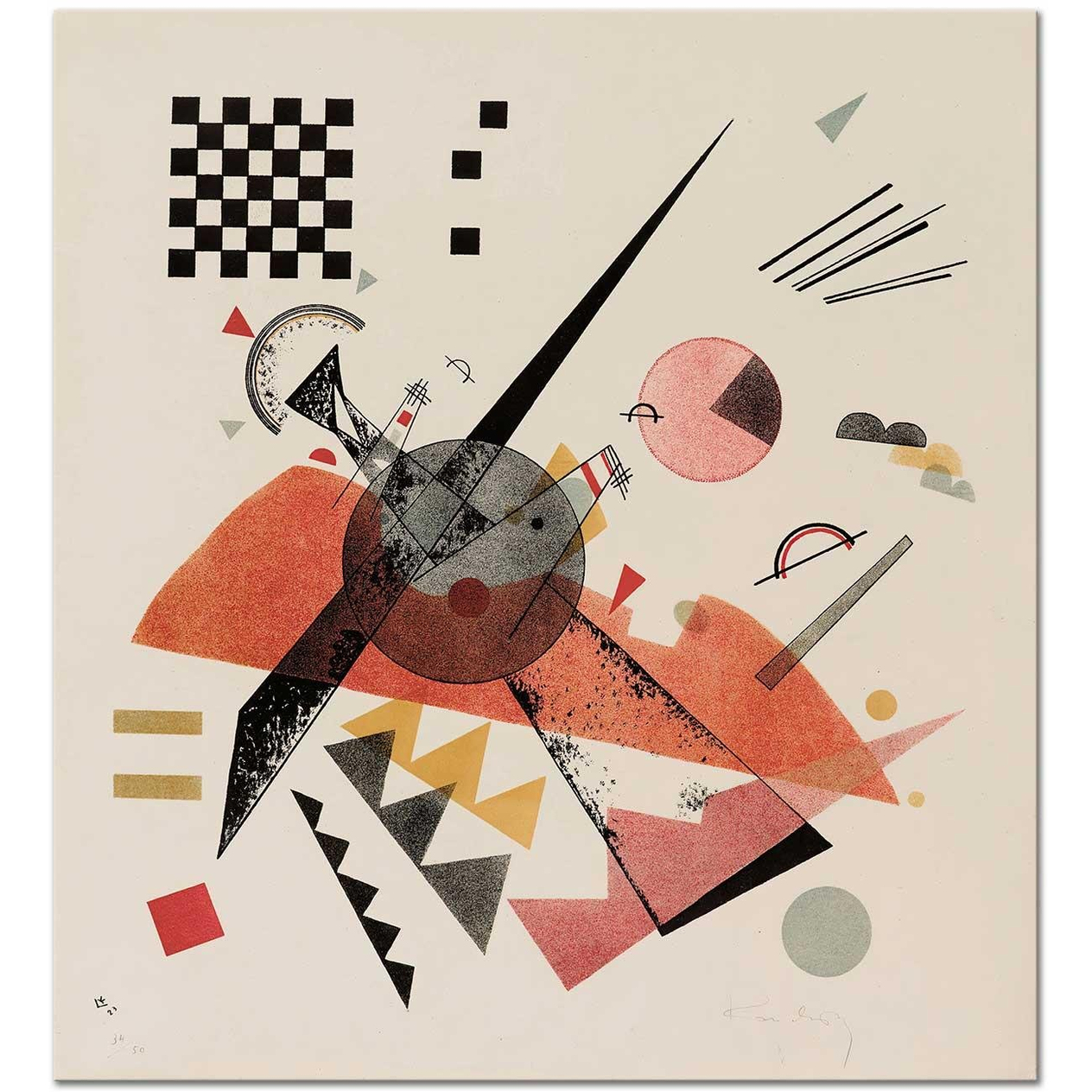 Wassily Kandinsky Turuncu Kanvas Tablo