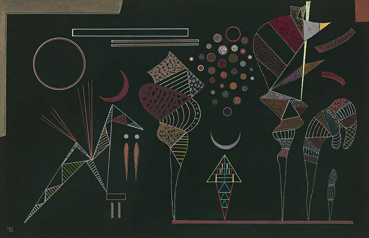 Wassily Kandinsky Study For Reduced Contrasts Art Print