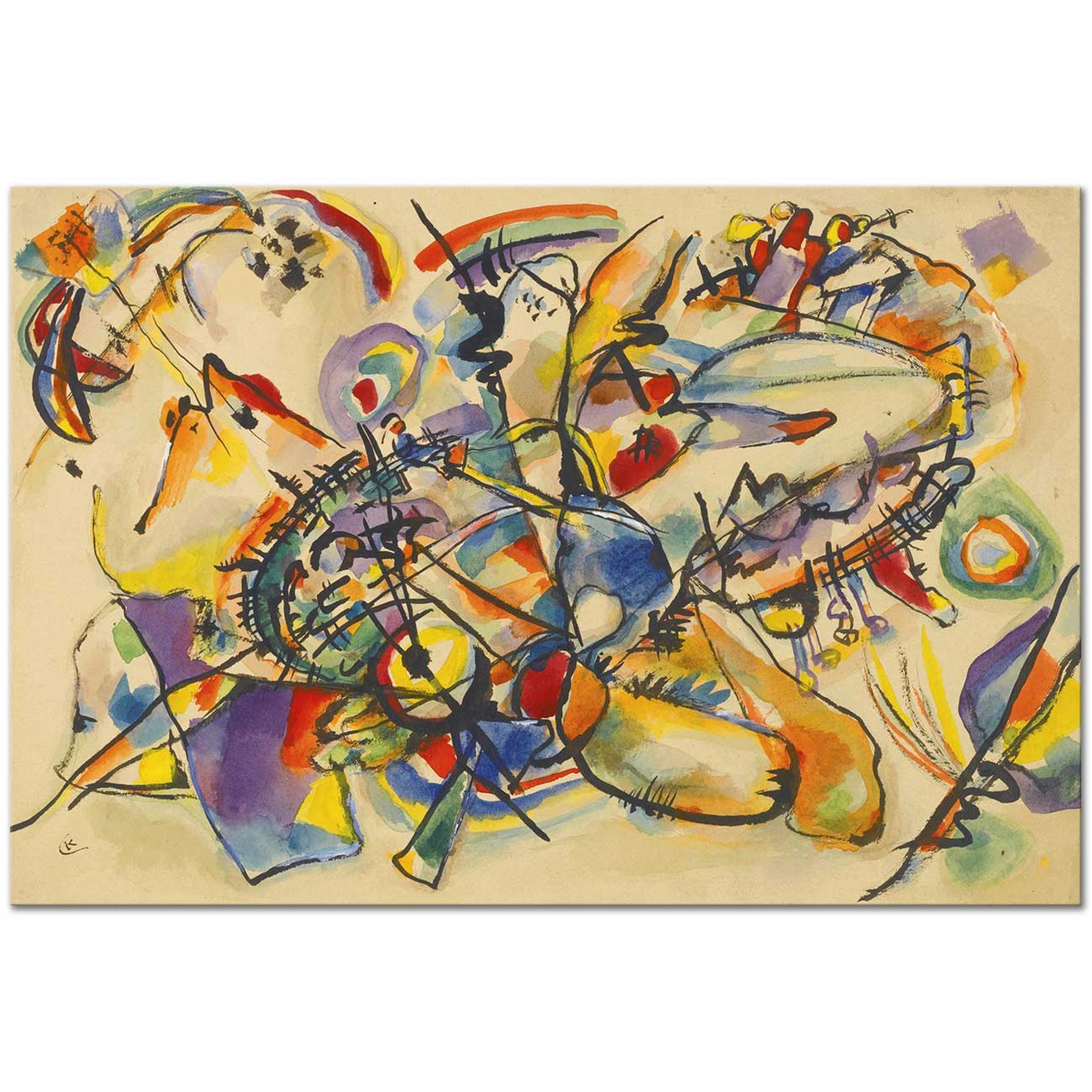 Wassily Kandinsky İsimsiz Kompozisyon Kanvas Tablo