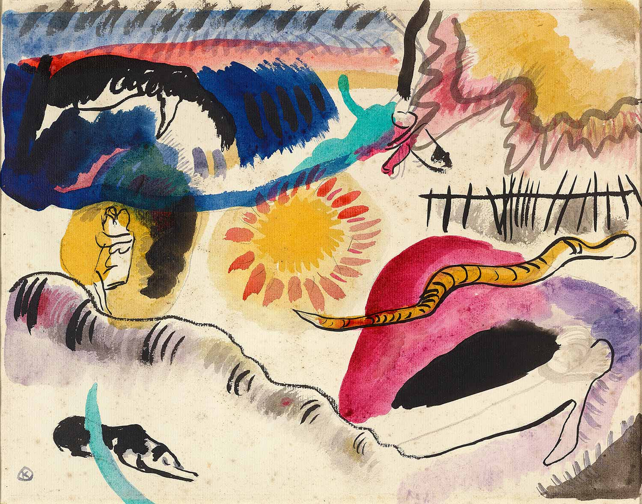 Wassily Kandinsky Watercolor No 3 Love Garden Art Print