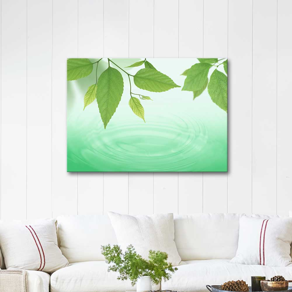 Water Resistant Leaves Art Print