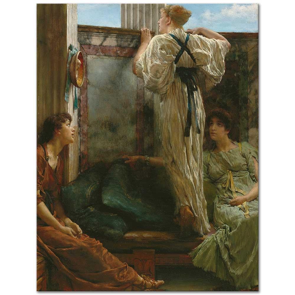 Who Is It by Sir Lawrence Alma-Tadema as Art Print