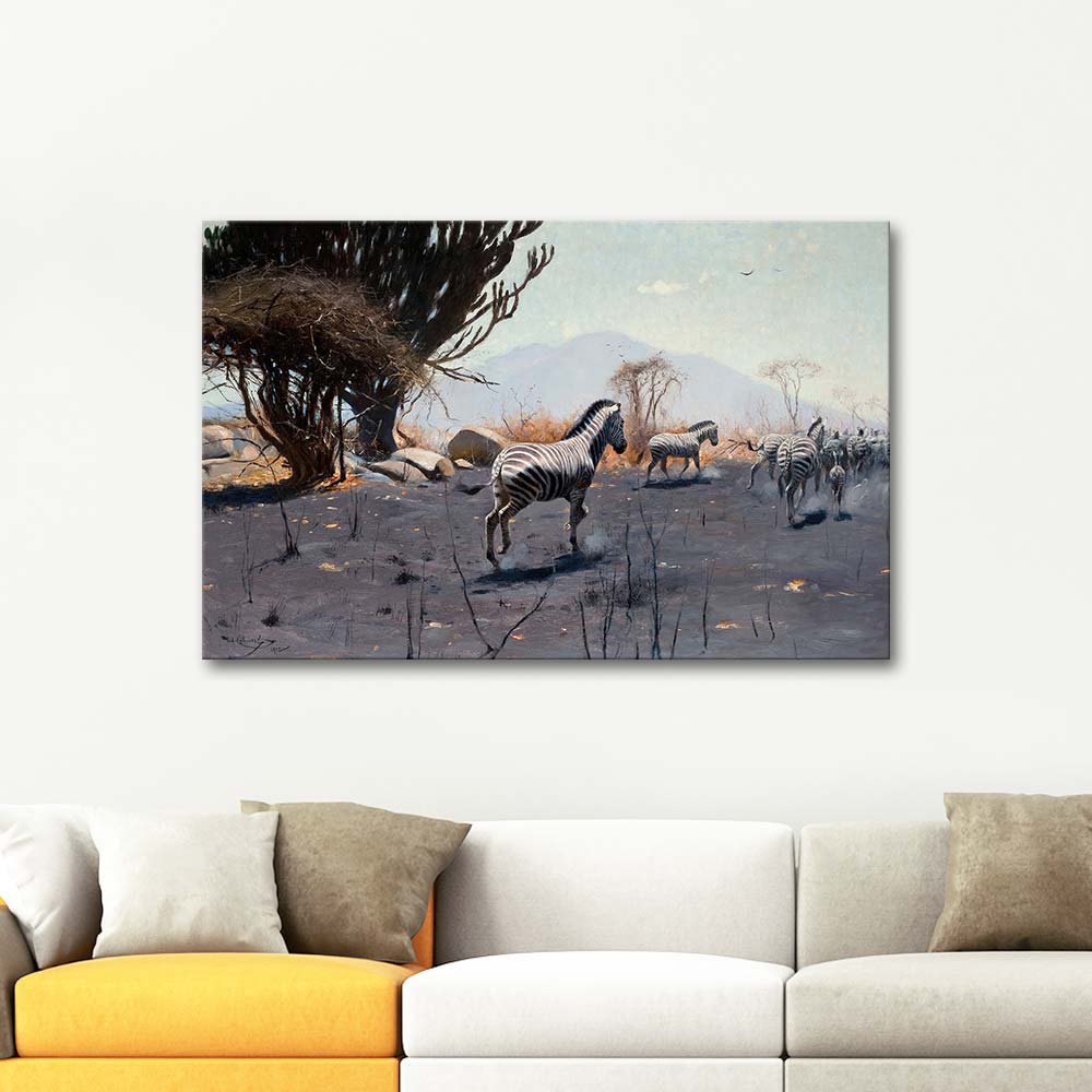 Wilhelm Kuhnert Zebras Art Print