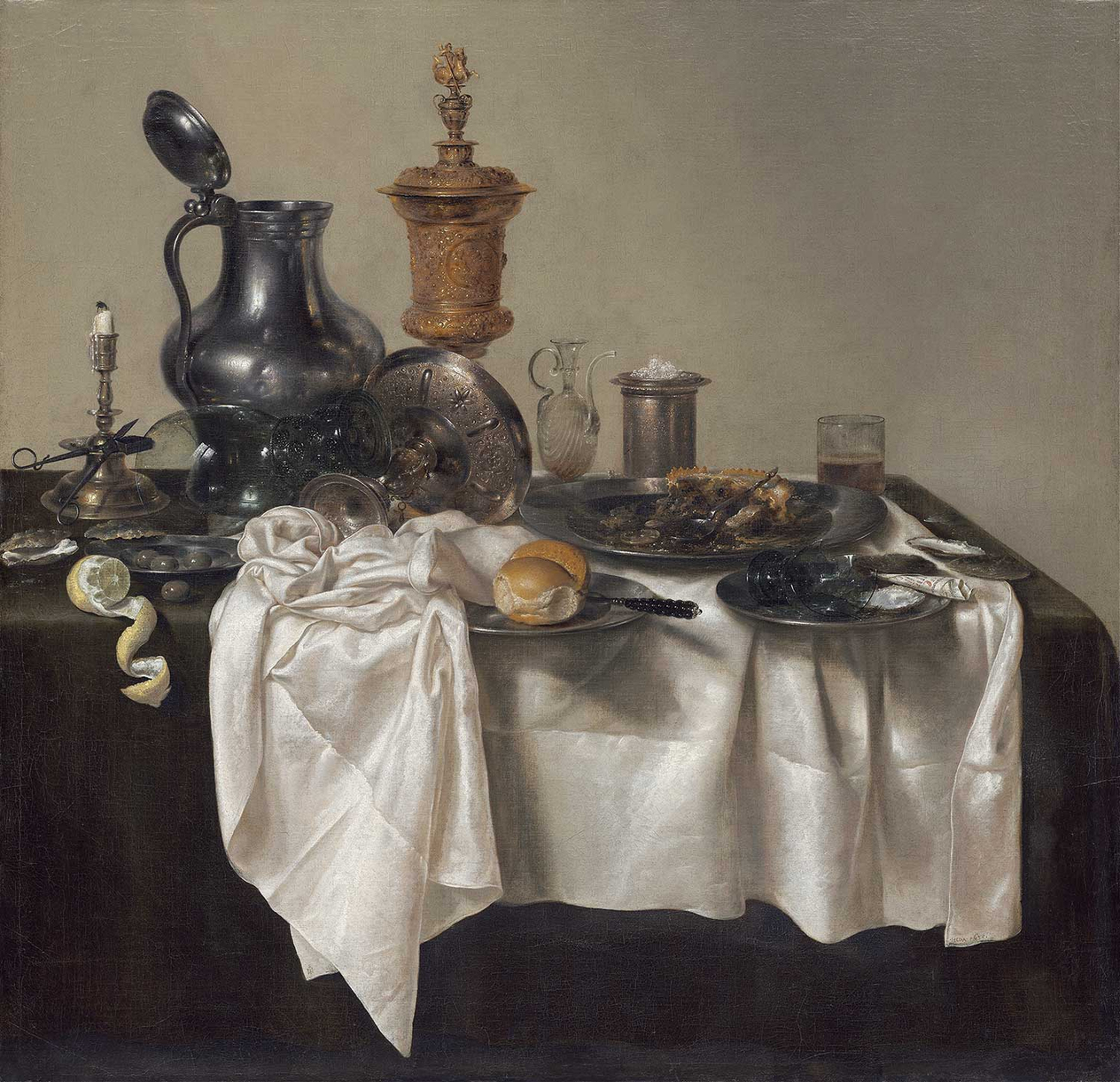 Willem Claesz Heda Banquet Piece With Mince Pie Art Print
