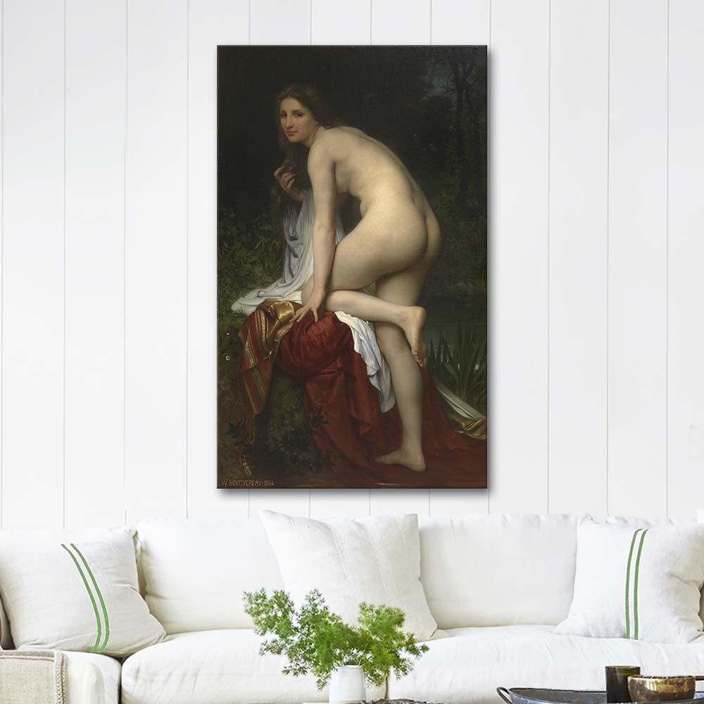 William Adolphe Bouguereau Bathing Woman Art Print