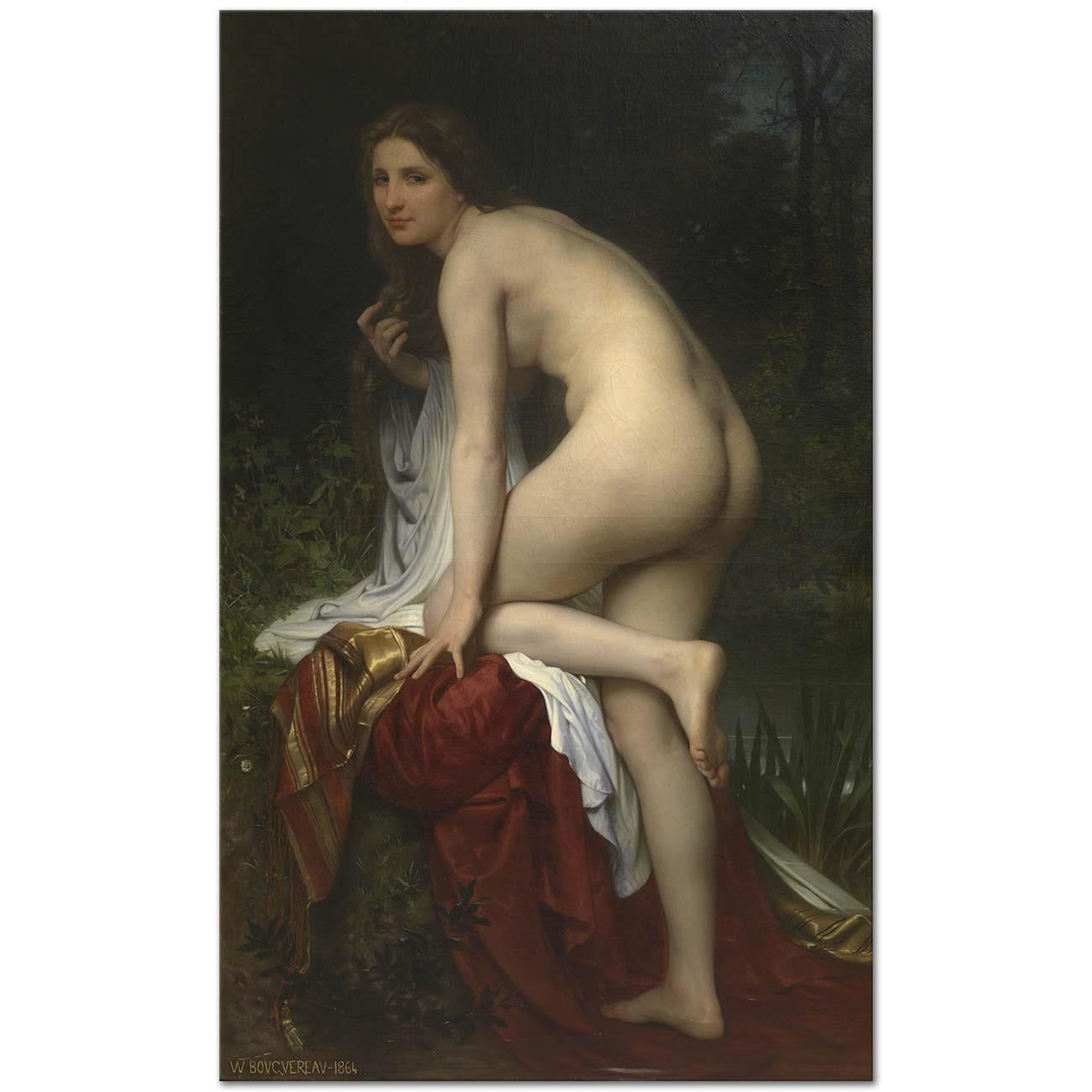 William Adolphe Bouguereau Bathing Woman Art Print