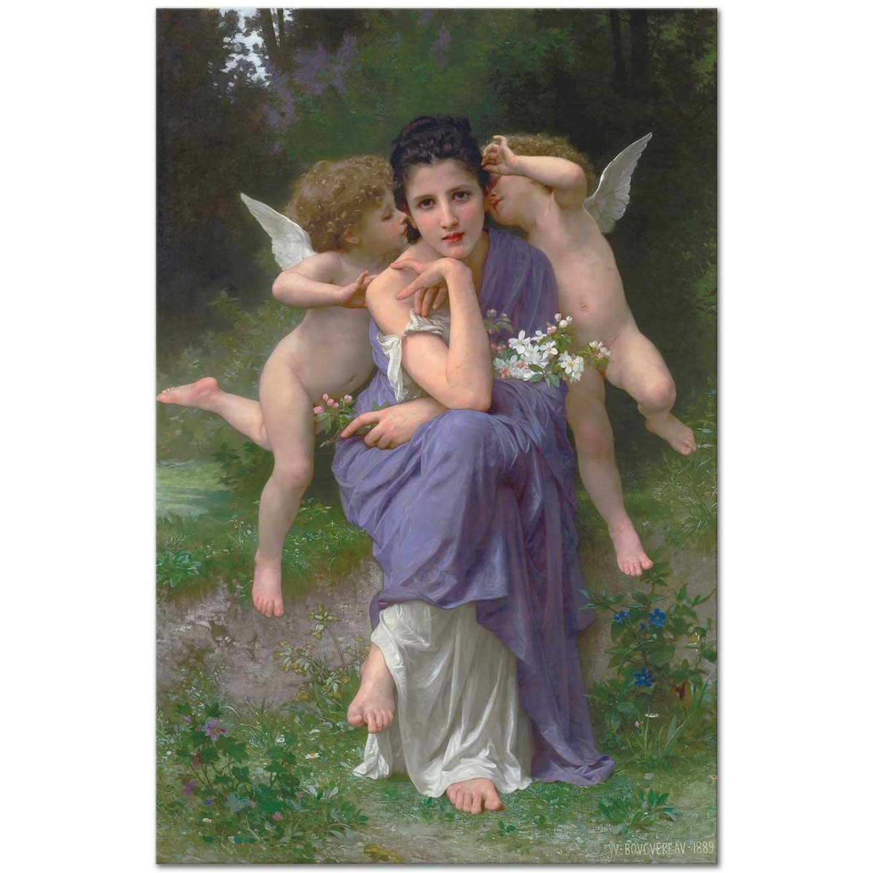 William Adolphe Bouguereau Chansons de Printemps Art Print