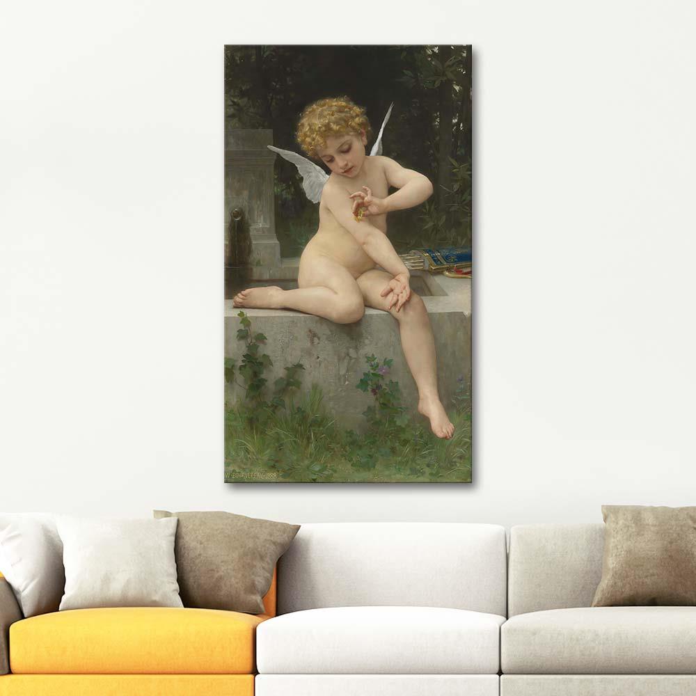 William Adolphe Bouguereau Cupid with a Butterfly Art Print
