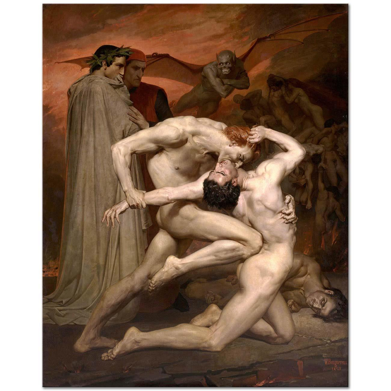 Dante and Virgil In Hell by William Adolphe Bouguereau