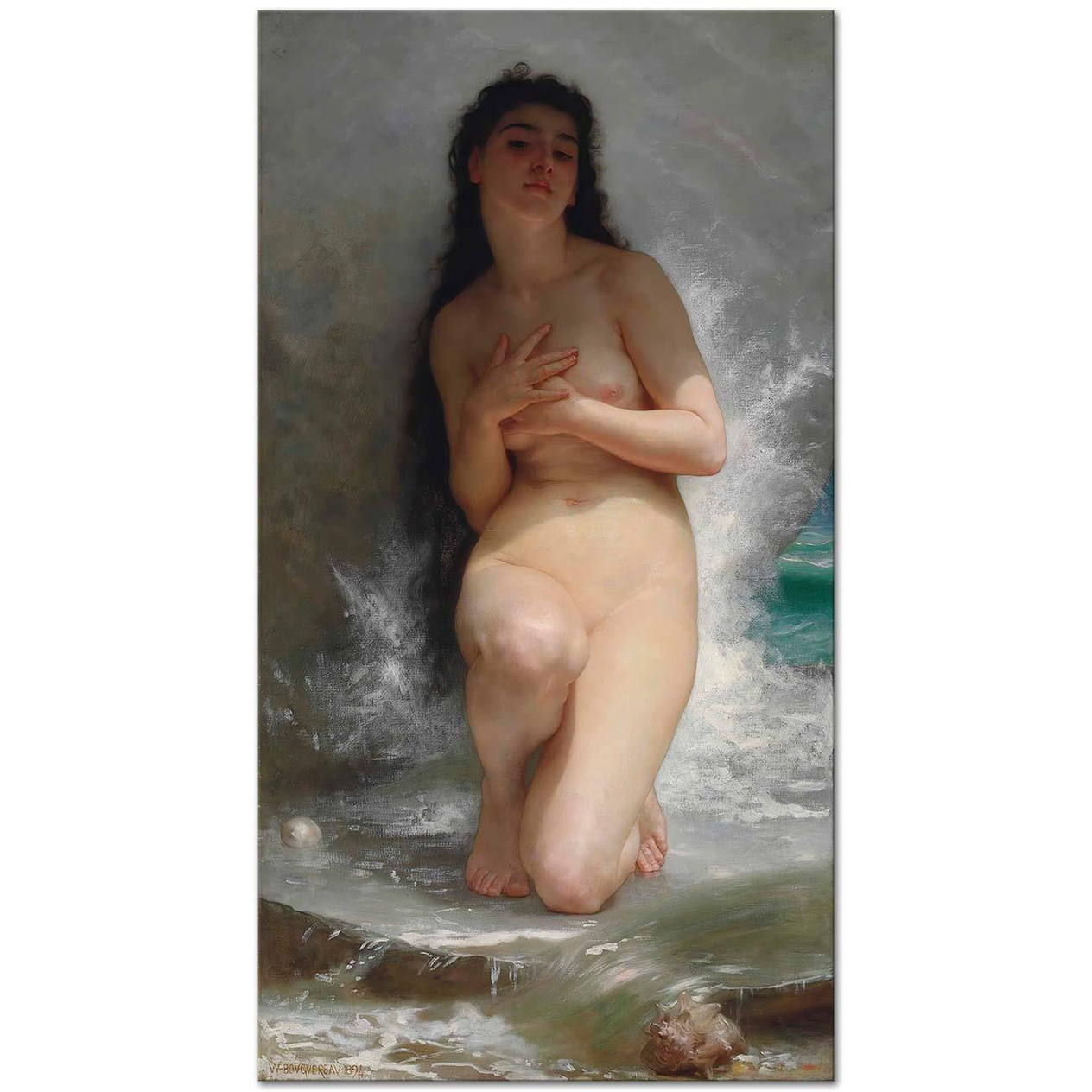 William Adolphe Bouguereau La Perle Art Print
