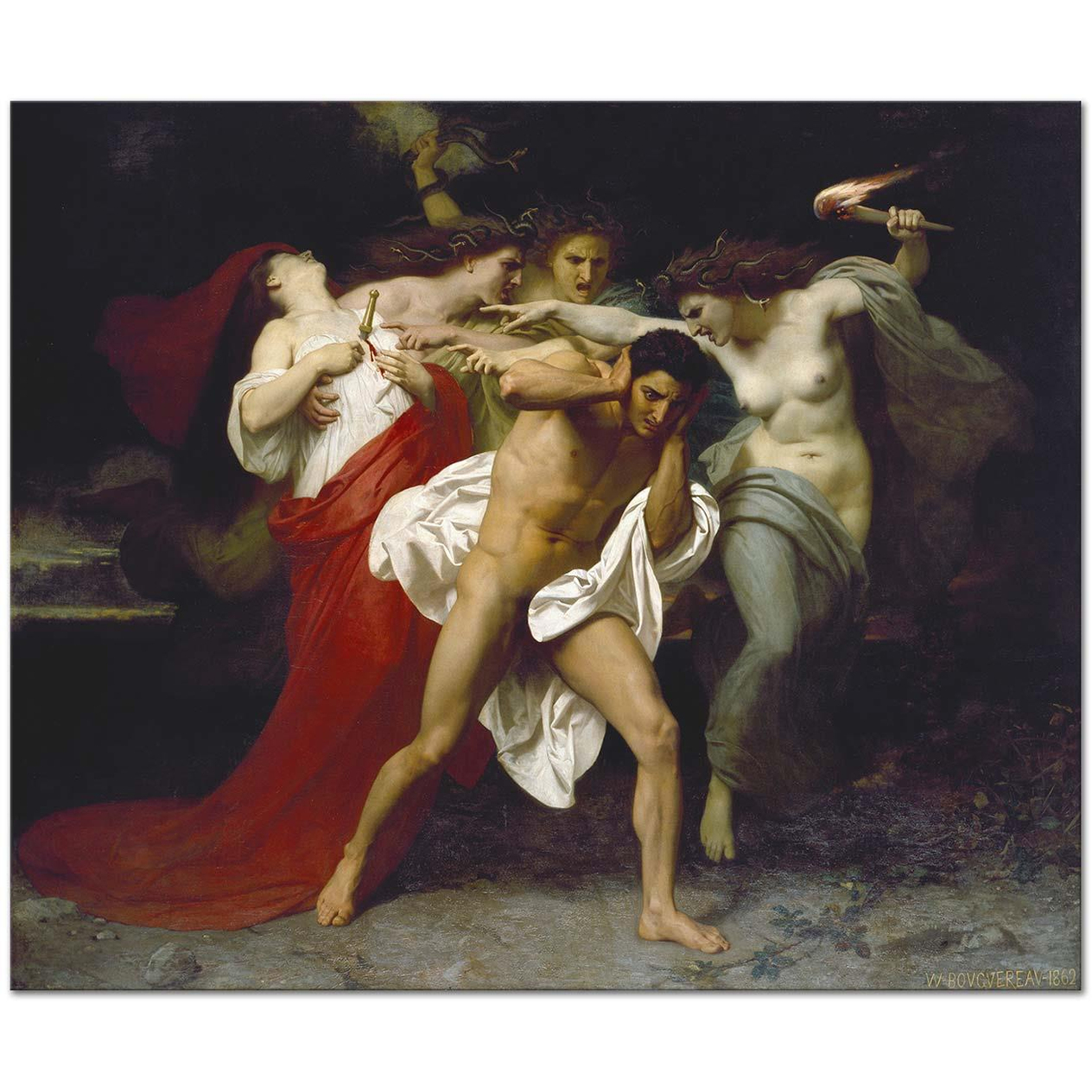 William Adolphe Bouguereau Orestes Pursued By The Furies Art Print