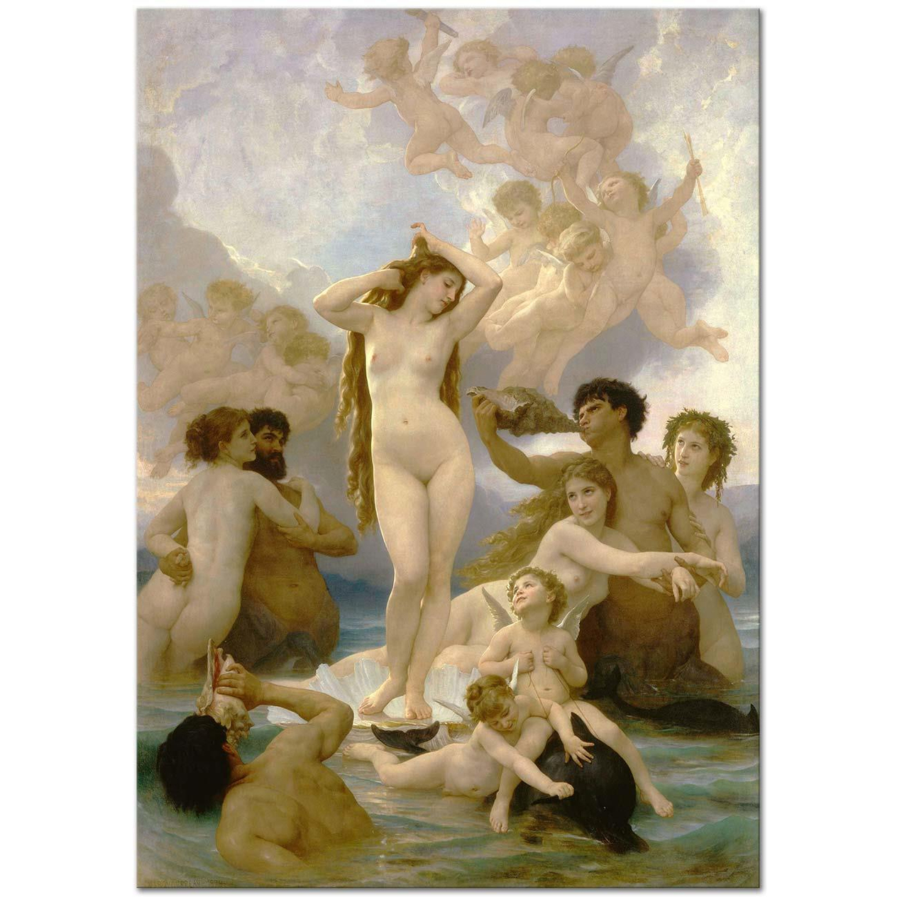 The Birth of Venus by William Adolphe Bouguereau