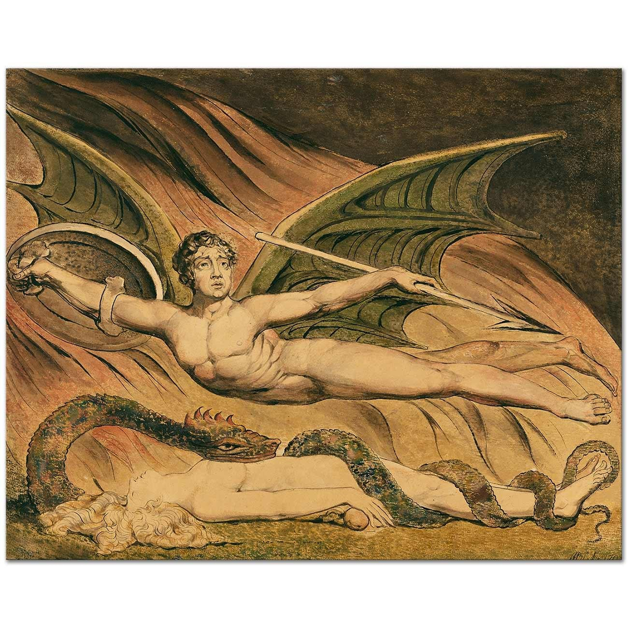 William Blake Satan Exulting over Eve Art Print