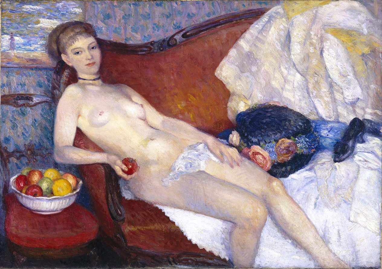 Nude With Apple by William Glackens