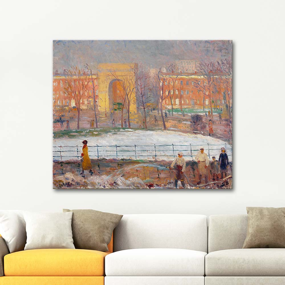 William Glackens Street Cleaners Washington Square Art Print