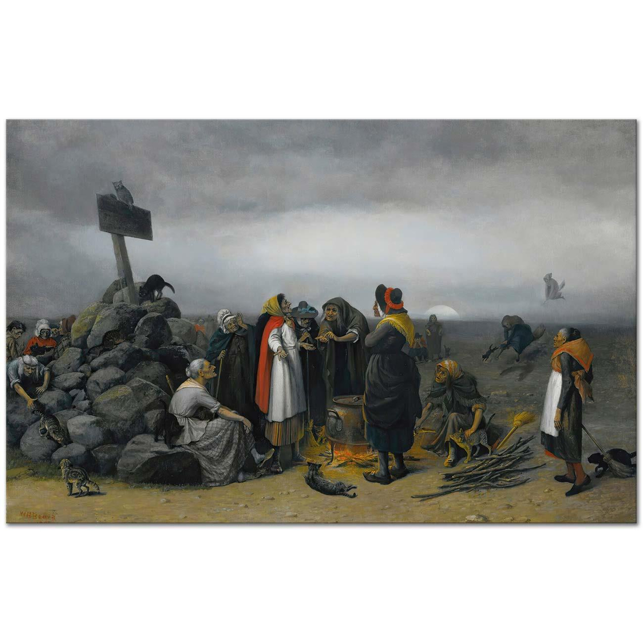 William Holbrook Beard Cadıların Toplantısı Kanvas Tablo