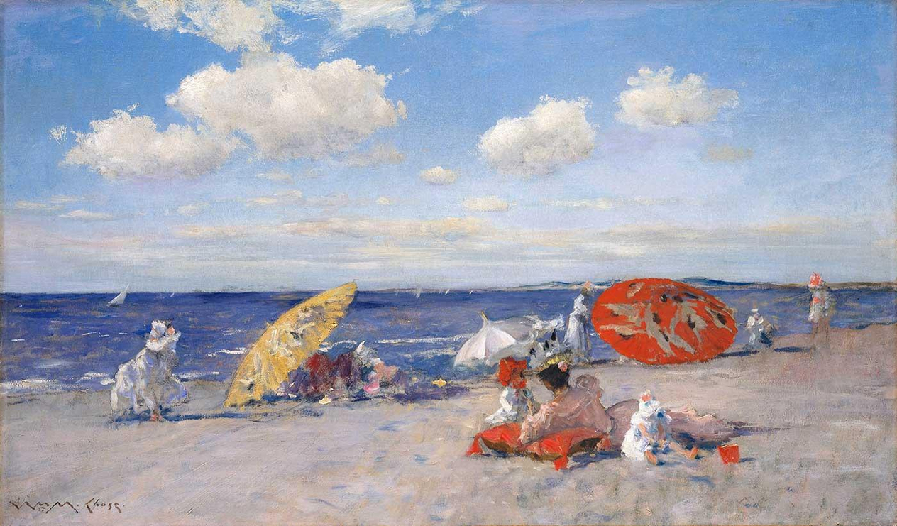 William Merritt Chase Sahilde Kanvas Tablo