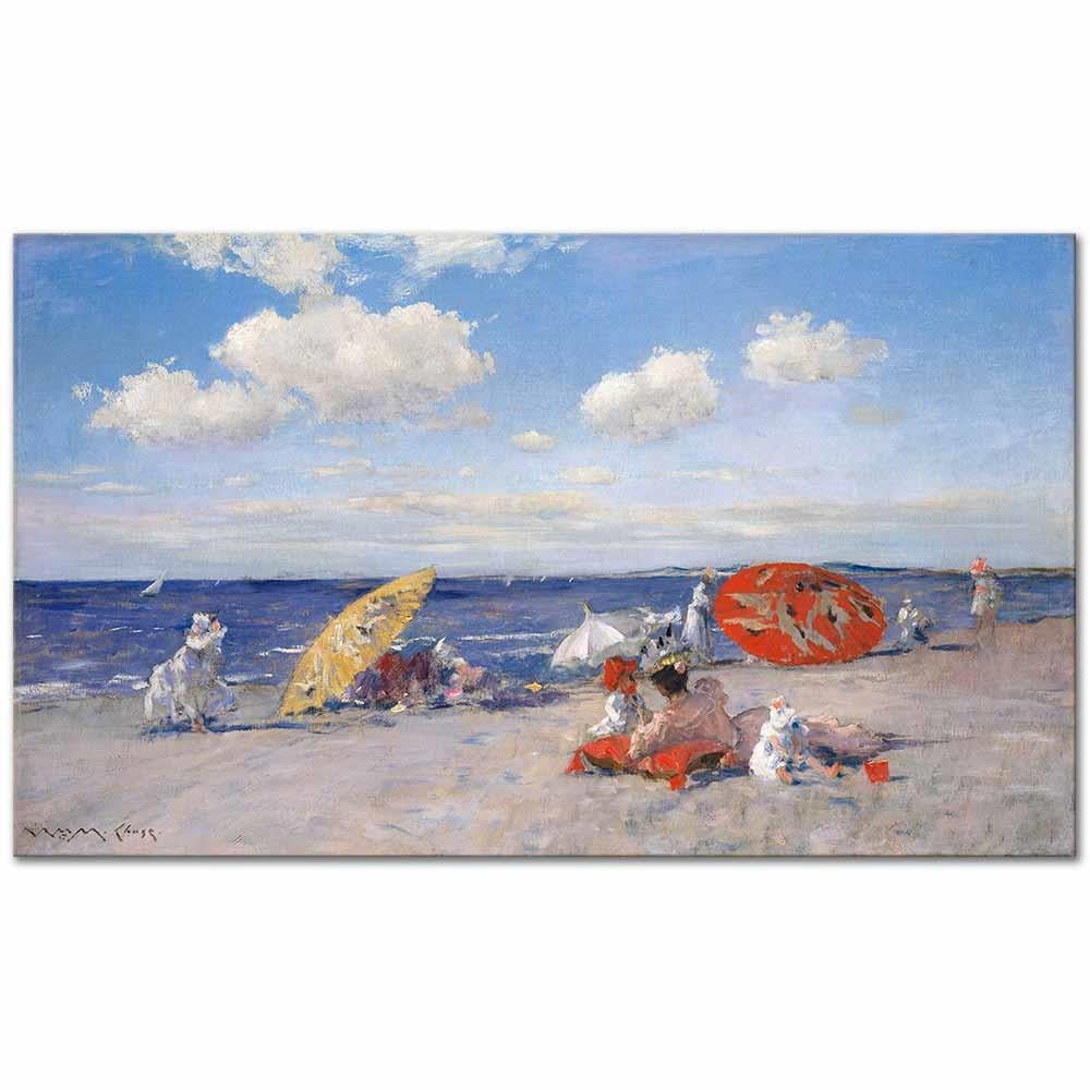 William Merritt Chase Sahilde Kanvas Tablo