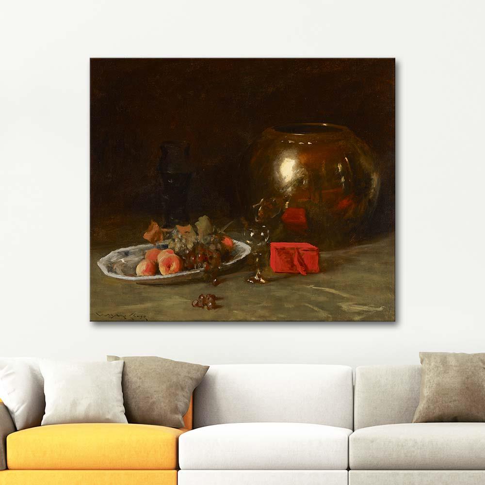 William Merritt Chase The Big Brass Bowl Art Print