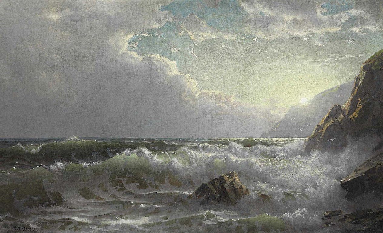 William Trost Richards Off the Coast of Cornwall Art Print
