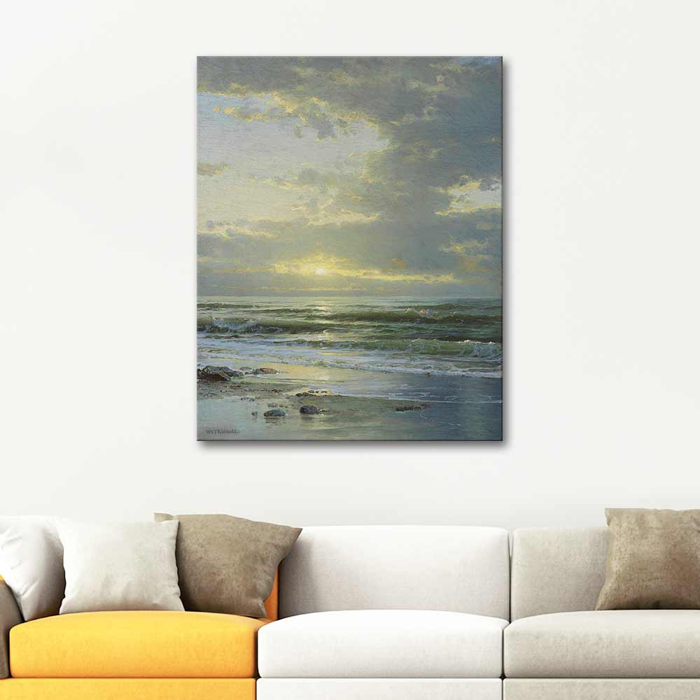 William Trost Richards Sunrise on the Beach Art Print