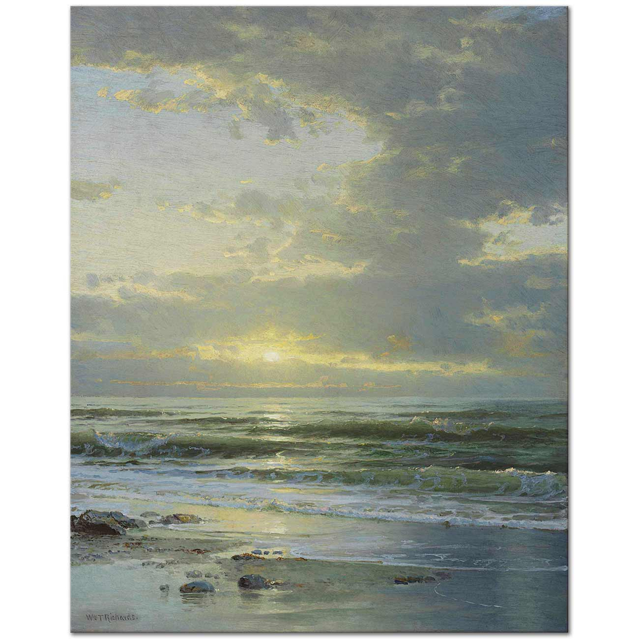 William Trost Richards Sunrise on the Beach Art Print