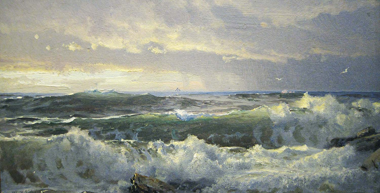 William Trost Richards Surf on Rocks Art Print