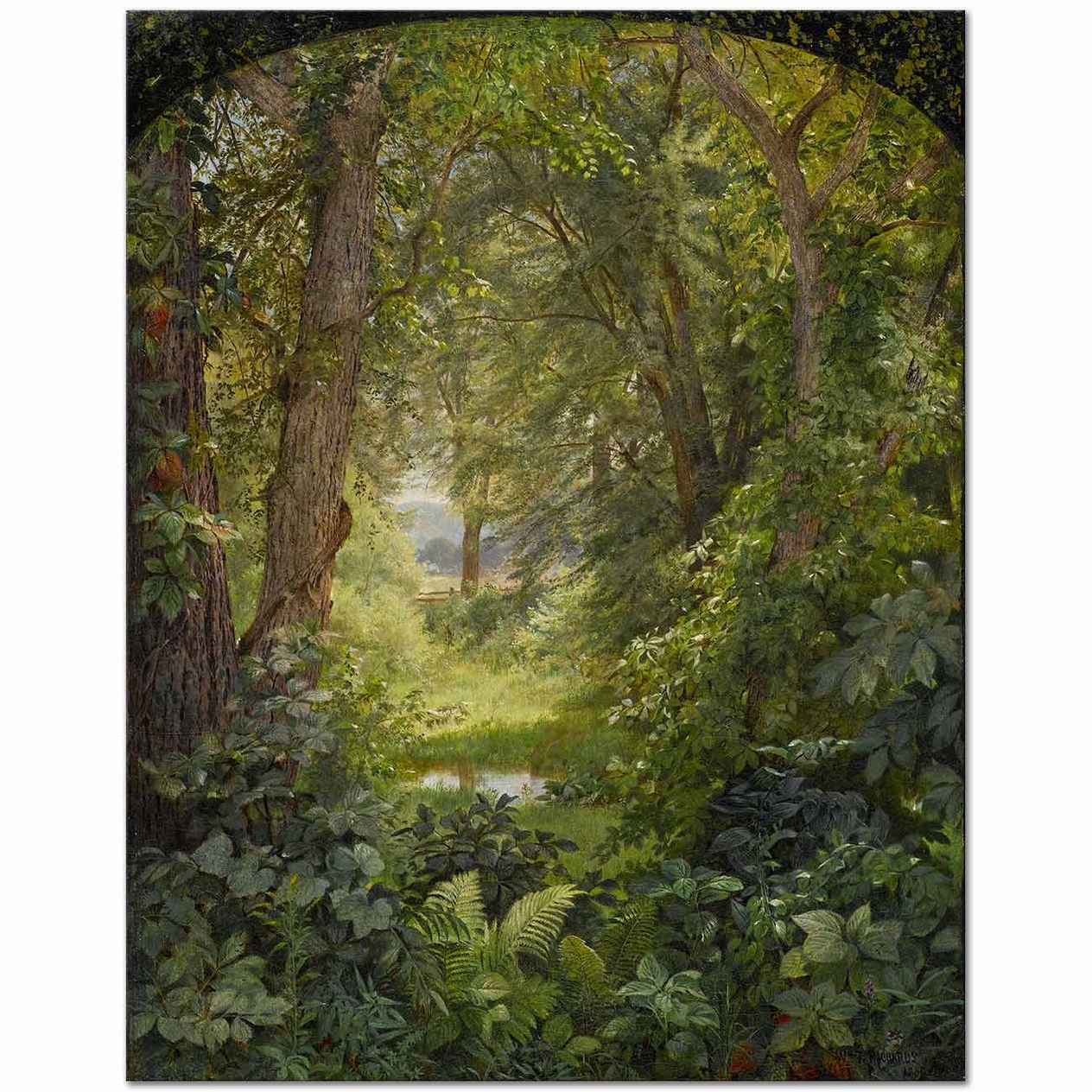 William Trost Richards Woodland Landscape Art Print