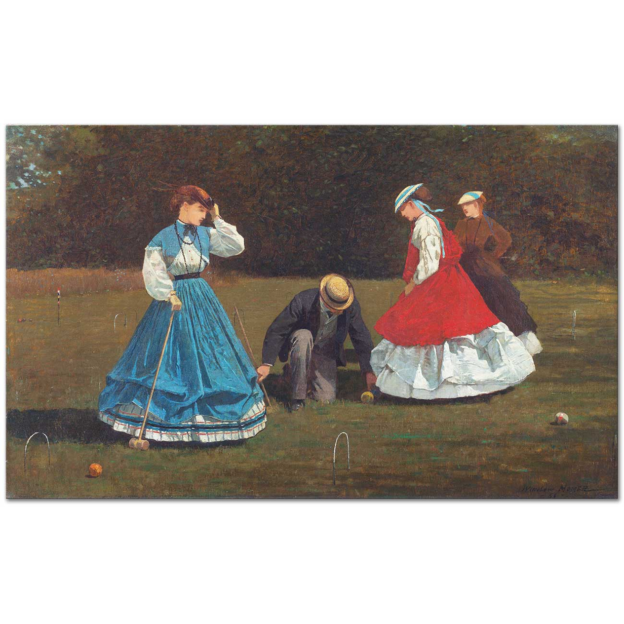 Winslow Homer Kriket Kanvas Tablo