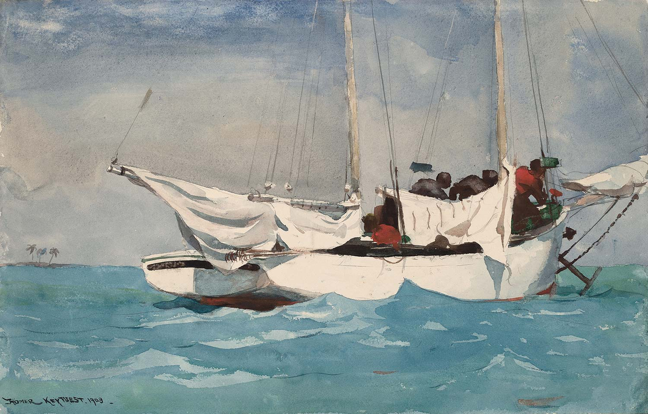 Winslow Homer Key West Hauling Anchor Art Print