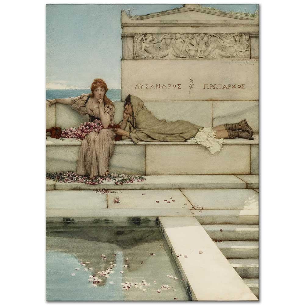 Sir Lawrence Alma-Tadema Xanthe ve Phaon Kanvas Tablo