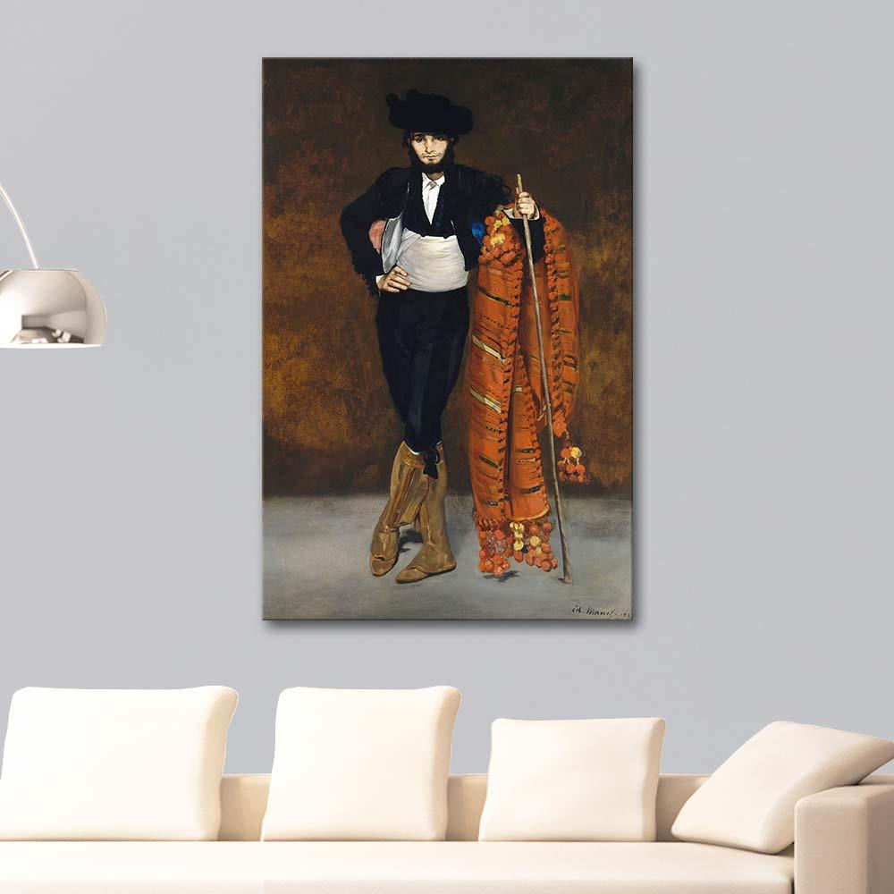 Edouard Manet Genç Adam Majo Kostümü ile Kanvas Tablo