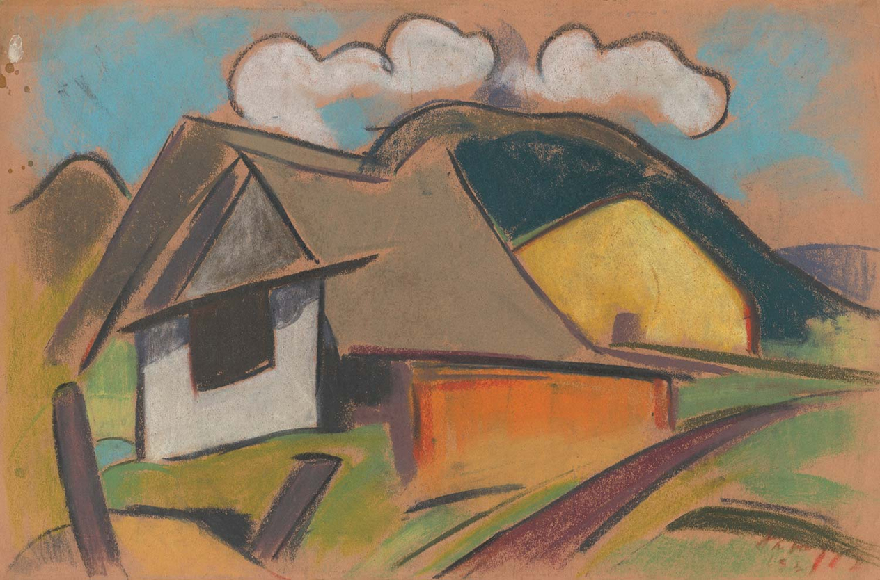 Zolo Palugyay Cottages in the Mountains Art Print
