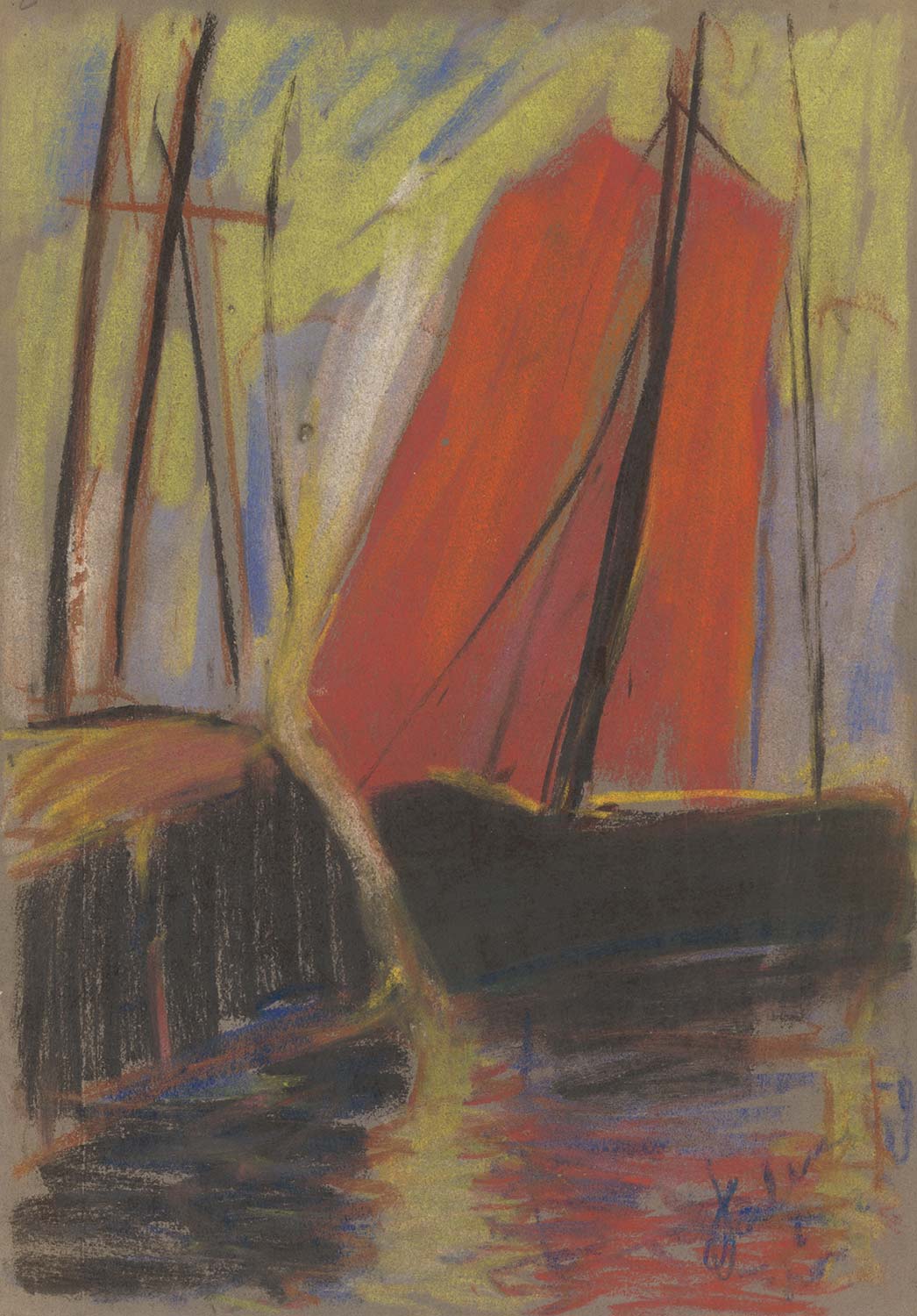 Zolo Palugyay Red Yacht Art Print