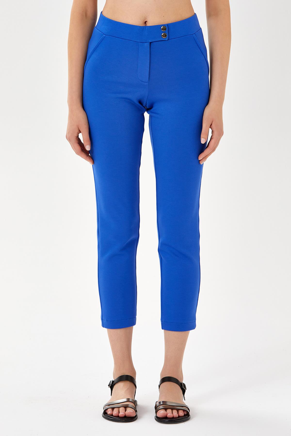 Beli Lastikli ve Çıtçıtlı Pantolon 024-2013