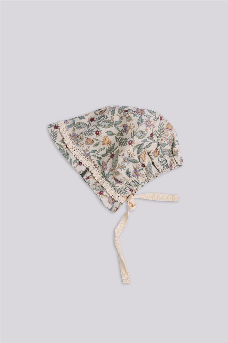 Layette Kız Bebek Desenli Şapka