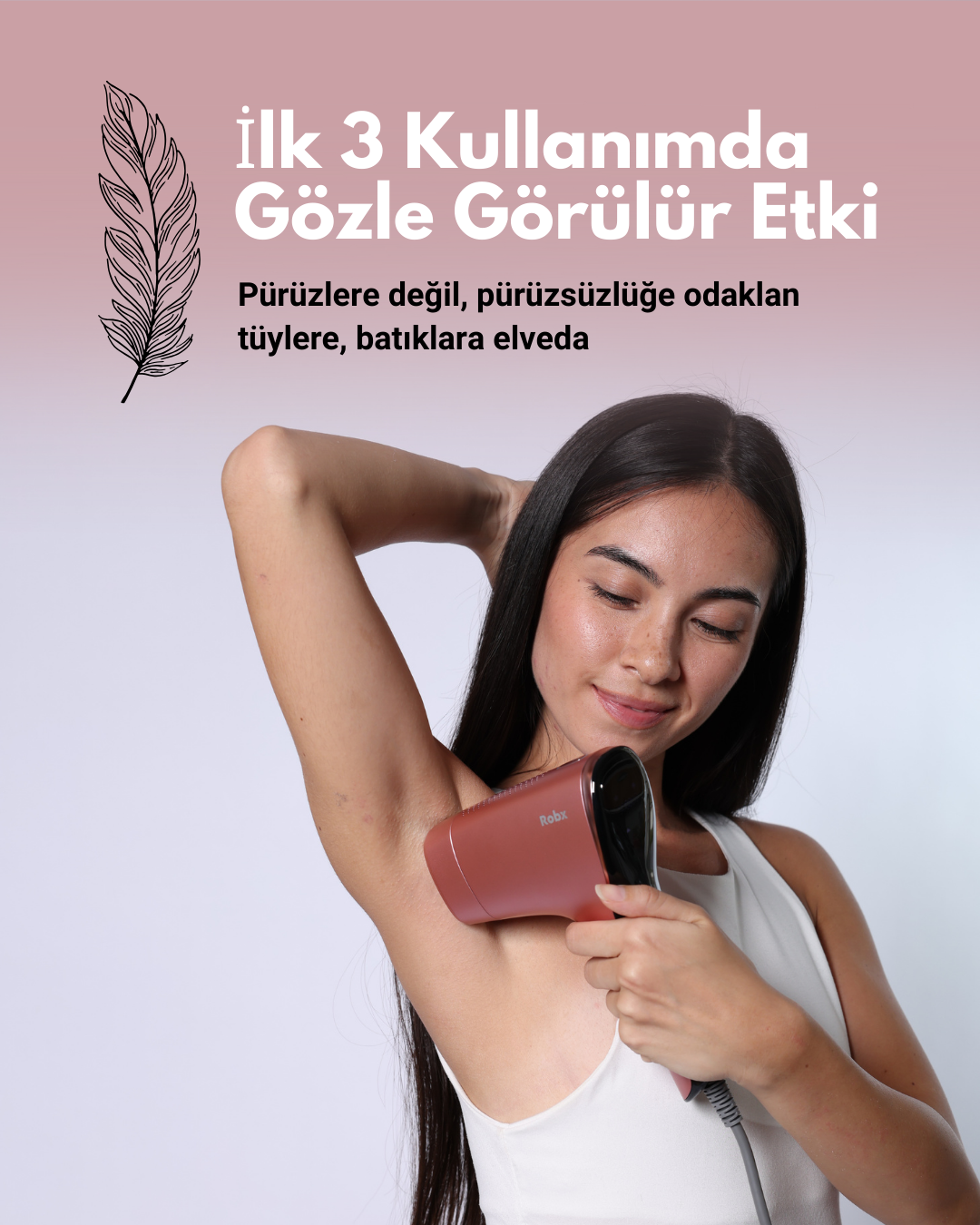 Robx A05 Ipl 3 Milyon Atım Akıllı Cilt Tanıma Ultra Seri Atım 3 Başlık Vücut Yüz Bikini Ipl Cihaz 