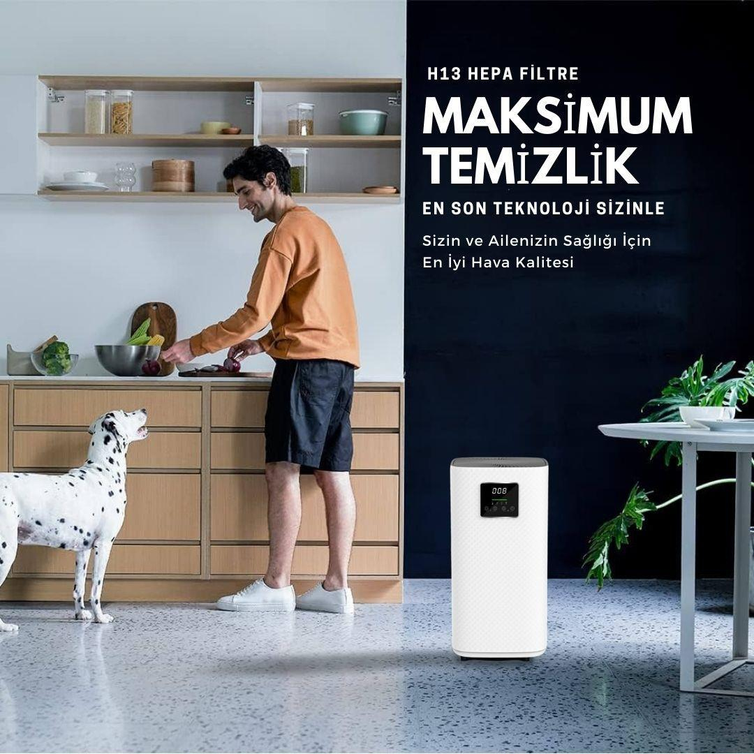 Robx Ms24 Yeni Nesil Cadr400 42w Akıllı Wi-fi Dokunmatik Panel Hava Temizleyici