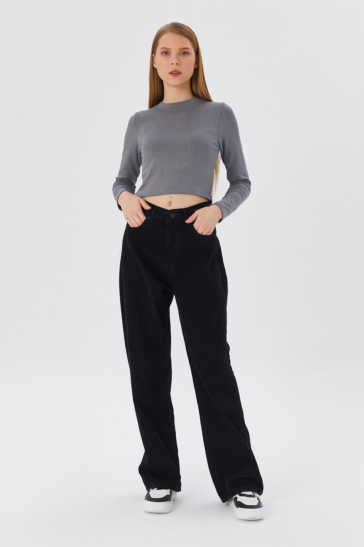 Wide Leg Denim SIYAH