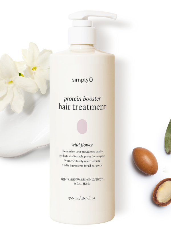 SimplyO Protein Booster Hair Treatment Wild Flower 500ml | Saç Onarımı ve Parlaklık İçin Vegan Bakım