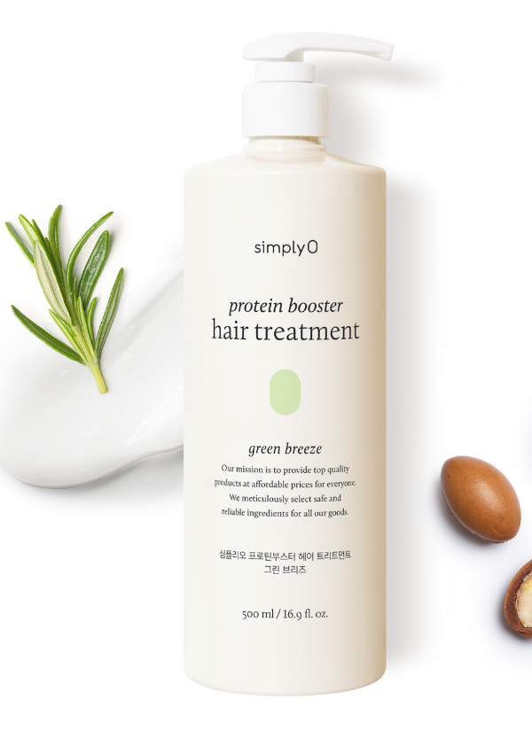 SimplyO Protein Booster Hair Treatment Green Breeze 500ml | Saç Onarımı ve Nemlendirme için Vegan Bakım
