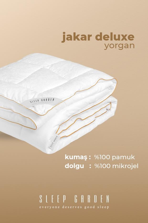 Sleep Garden jakar deluxe mikrojel çift kişilik yorgan 195*215Sleep Garden Jakar Deluxe Çift Kişilik Yorgan - Pamuk Kumaş & Mikrojel DolguSleep Garden